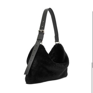 All Saints Edbury Shearling Hobo Bag